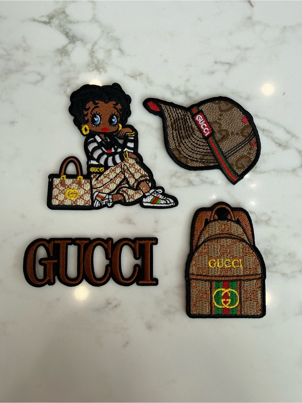 Beautiful Hand Crafted Brown Iron on Patches